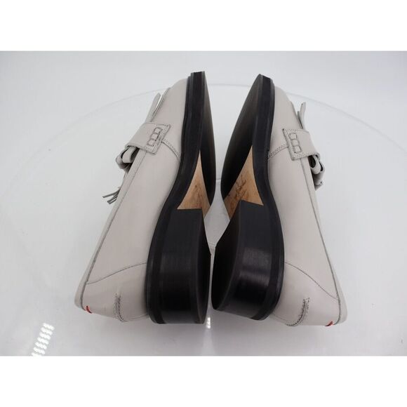 AEYDE Eryn Tassel Loafer Slip Up Size 40 9 Grey Leather Slip on Block Heel - Picture 8 of 13